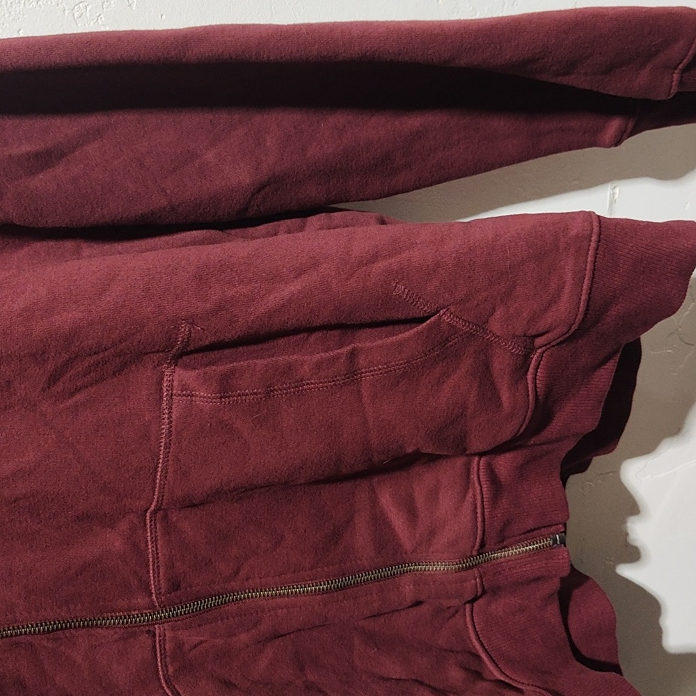 Men's Burgundy Zip-Up Hoodie,Size: XL, Nwt - Picture 4 of 8